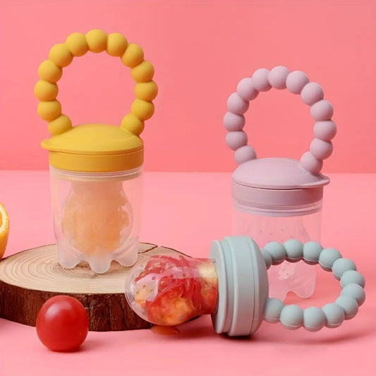 Grignoteuse à fruits et légumes en Silicone pour enfants, 3 pièces, avec poignée, sucette de complément alimentaire parfaite.